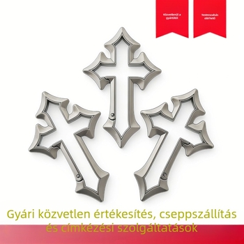 Vintage kulcstartó zinkötvözetből, gyémánt formájú üreges kereszttel, csipke motívummal és gyanta medállal – DIY ékszer-kiegészítő