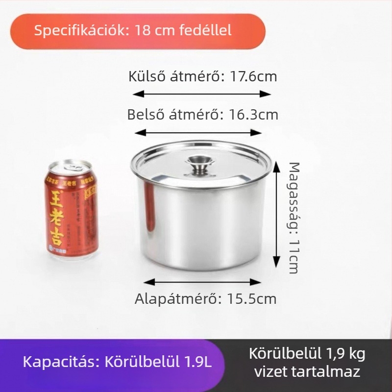 Rozsdamentes acél fűszertartó fedéllel
