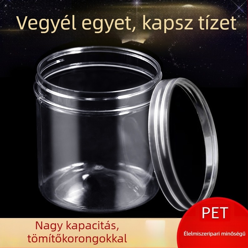 PET élelmiszer-minőségű konyhai tároló készlet lezárható műanyag palackokkal és üvegekkel