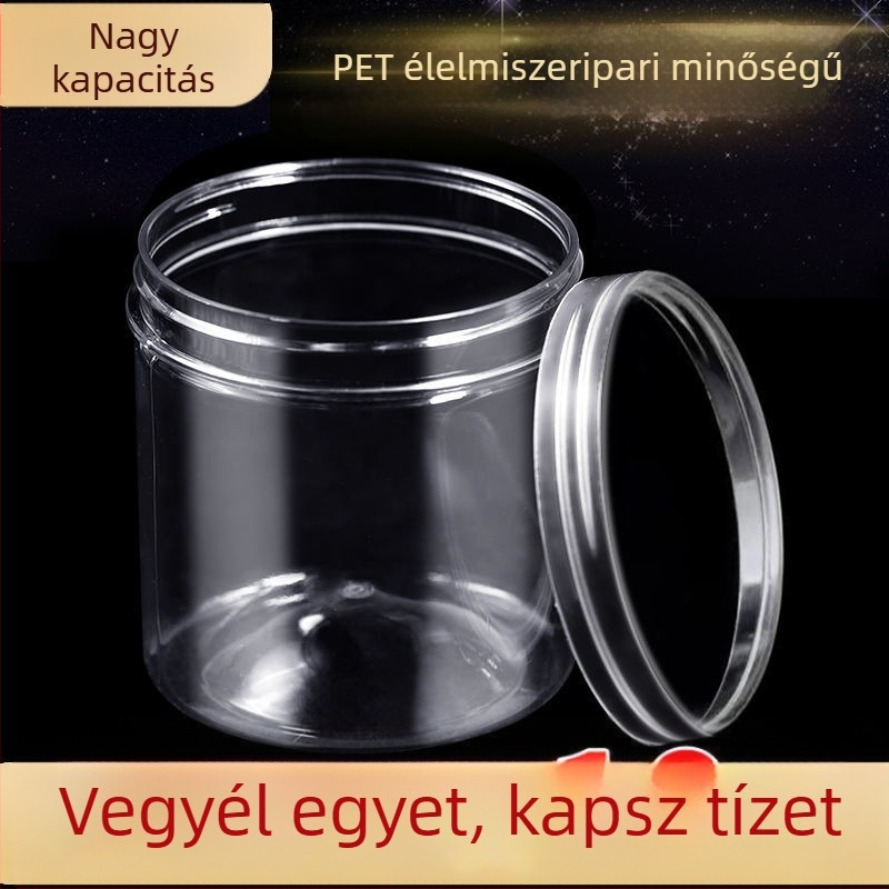 PET élelmiszer-minőségű konyhai tároló készlet lezárható műanyag palackokkal és üvegekkel