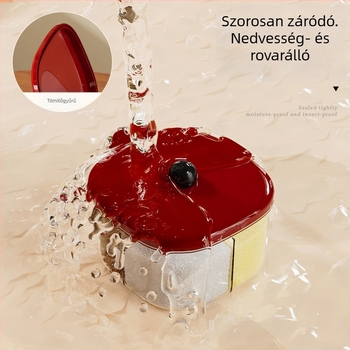 Élelmiszer-minőségű fűszertároló doboz rekeszekkel, konyhai rendező, hermetikus tartály