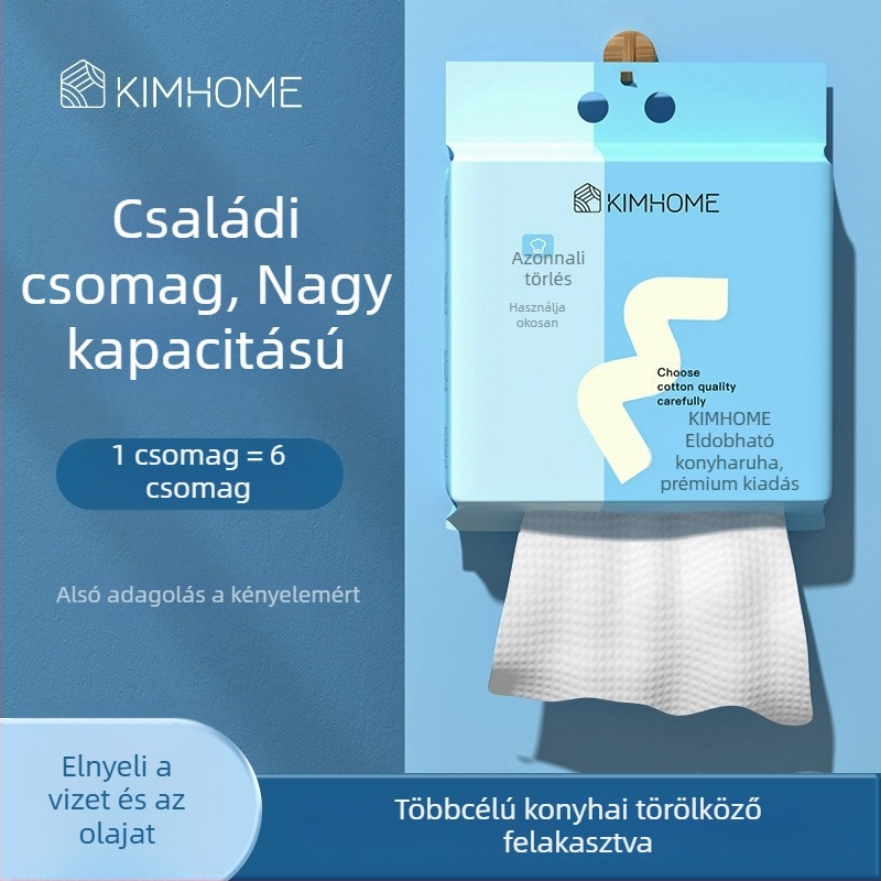 KIMHOME Egyszer használatos konyhai rongy – nedves és száraz használatra, akasztós