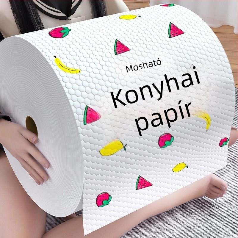 Egyszer használatos konyhai törlő kendő nedves és száraz használatra, nedvszívó, olajmentes