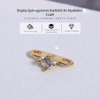 DIY gyöngy ékszer: S925 sterling ezüst, dupla soros gyöngy karkötő és nyaklánc kapoccsal