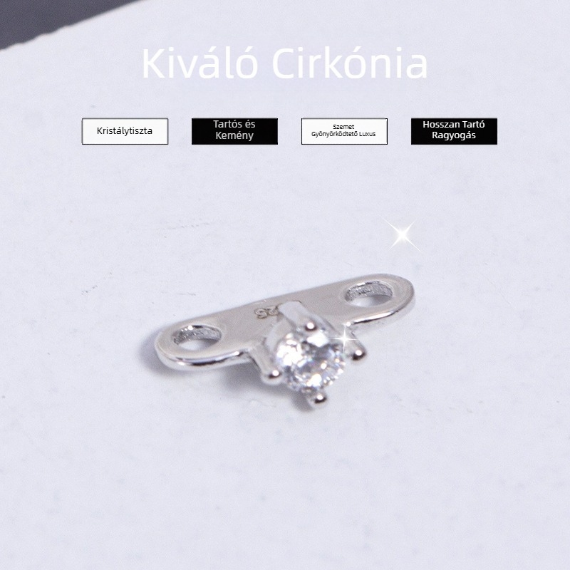 DIY gyöngy ékszer: S925 sterling ezüst, dupla soros gyöngy karkötő és nyaklánc kapoccsal