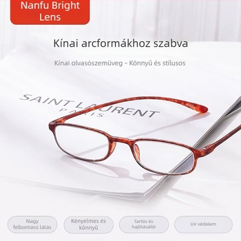 HD olvasó szemüveg, uniszex négyszögletes keret, lencsék gyantából, puha templomokkal, páramentesítés, kékfény elleni, aszferikus, többfokozatú