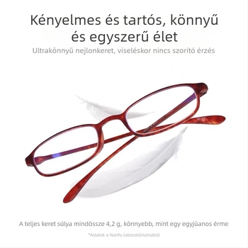 HD olvasó szemüveg, uniszex négyszögletes keret, lencsék gyantából, puha templomokkal, páramentesítés, kékfény elleni, aszferikus, többfokozatú