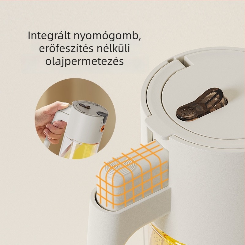Élelmiszerbiztonságos, kettős funkciójú fűszeres flakon permetezéssel és töltéssel – üveg olajadagoló a konyhában, szivárgásmentes