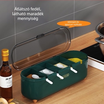 Négy rekeszes integrált fűszertároló készlet