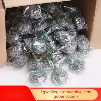 Konyhai mosogatáshoz készült rozsdamentes acél tisztítólabda fogantyúval