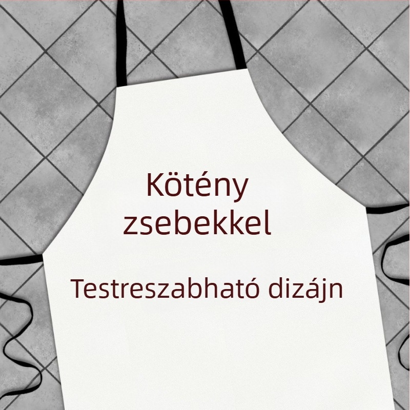 Női vízálló kötény-sál konyhai használatra, ujj nélküli, nyakpántos, testre szabható.