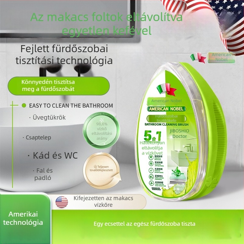 Fürdőszobai tisztító kefe üvegajtókhoz és csapokhoz, csempe kalcium-lerakódások eltávolítása, többfunkciós tisztító eszköz