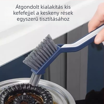 V alakú tisztítóecset fürdőszobai repedésekhez – falak, csempék, mosdó és kád tisztítása kemény sörtével