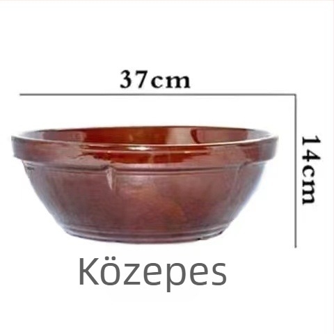 Nagy porcelán dagasztó tál, hagyományos kínai stílus, 32 cm