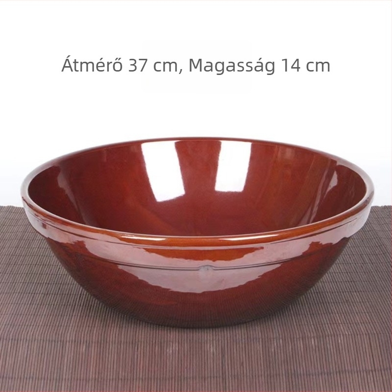 Nagy porcelán dagasztó tál, hagyományos kínai stílus, 32 cm