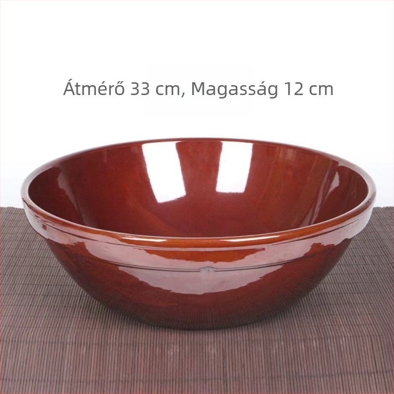 Nagy porcelán dagasztó tál, hagyományos kínai stílus, 32 cm