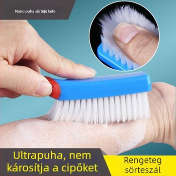 Háztartási ecset finom sörtékkel a tisztításhoz, mosáshoz és cipőkhez, hosszú nyéllel, többfunkciós