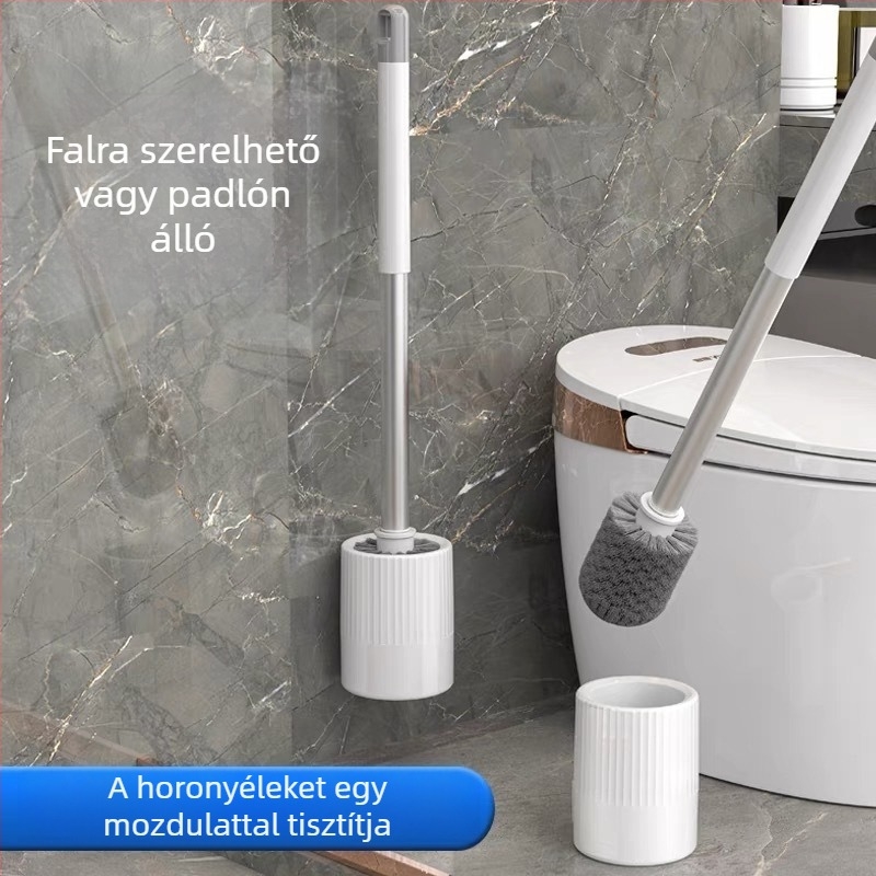 Új vécé kefekészlet, falra szerelhető a fürdőszobában, hosszú nyél a nehezen elérhető sarkokhoz