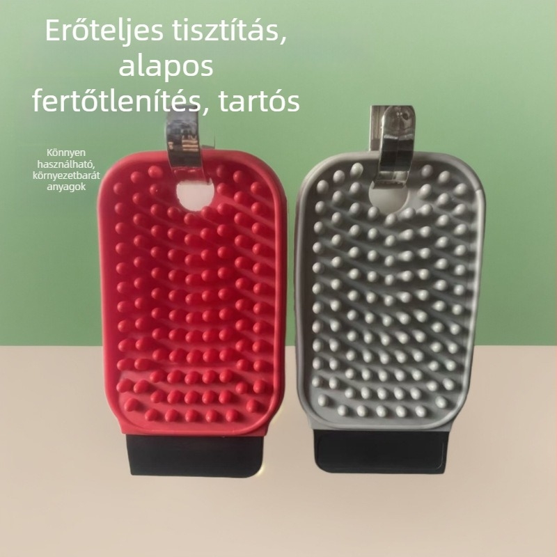 Többcélú gyümölcs- és zöldségtisztító kefe a konyhába, integrált dörzsölő kialítással, tartós szilikon kefe