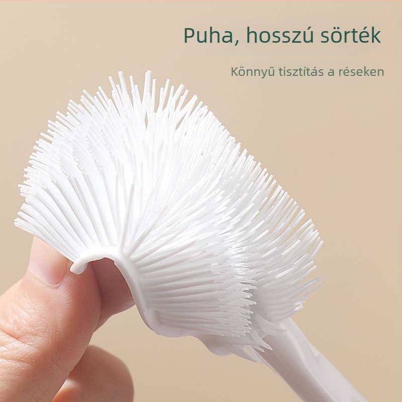 Többfunkciós cumisüveg- és pohártisztító hosszú nyéllel – konyhai tisztítóecset poharakhoz, üvegekhez és teáskannákhoz