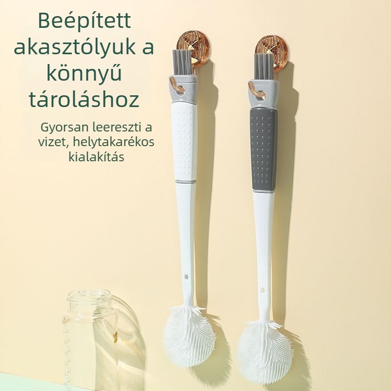 Többfunkciós cumisüveg- és pohártisztító hosszú nyéllel – konyhai tisztítóecset poharakhoz, üvegekhez és teáskannákhoz