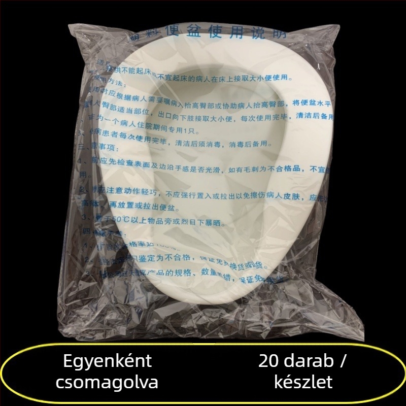 Idős személyeknek szánt kék műanyag biliző edény, karcolásálló felület, egyszerű kivitel, kézi működés