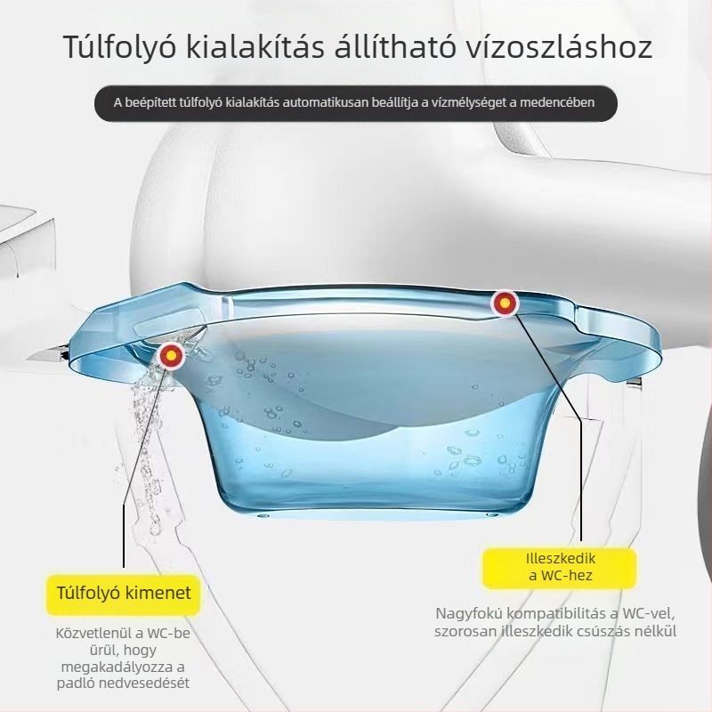 Összecsukható ülőfürdő tál terhes és szülés utáni nők számára, intim zóna ápolására szolgáló otthoni fürdőedény