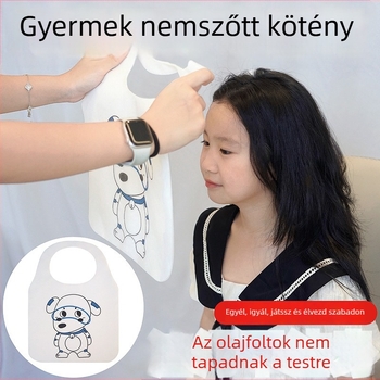 Egyszer használatos, vízálló kötény nem szövött anyagból gyerekeknek és felnőtteknek, forró fazékhoz és rajzoláshoz, egyedi logóval