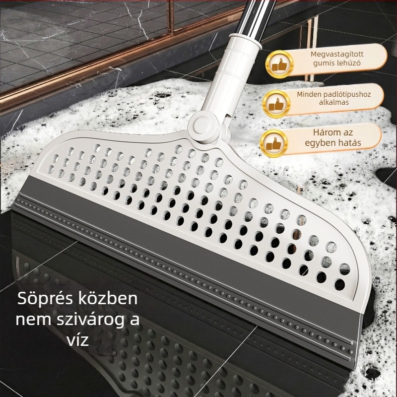 Szilikon vízkaparó a fürdőszobába – többfunkciós száraz és nedves használatra, fej tapadásmentes