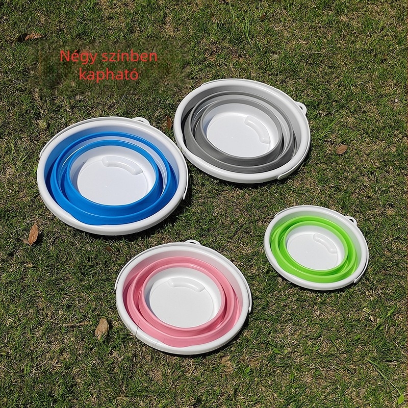 Összecsukható, hordozható mosóedény, vastagított PVC, kismamáknak, arc- és ruhamosáshoz, kollégiumi szobához