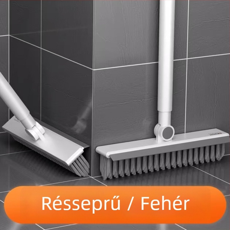 Hosszú nyélű padlótisztító kefe fürdőszobához – tisztítás csempék, falak és fugák