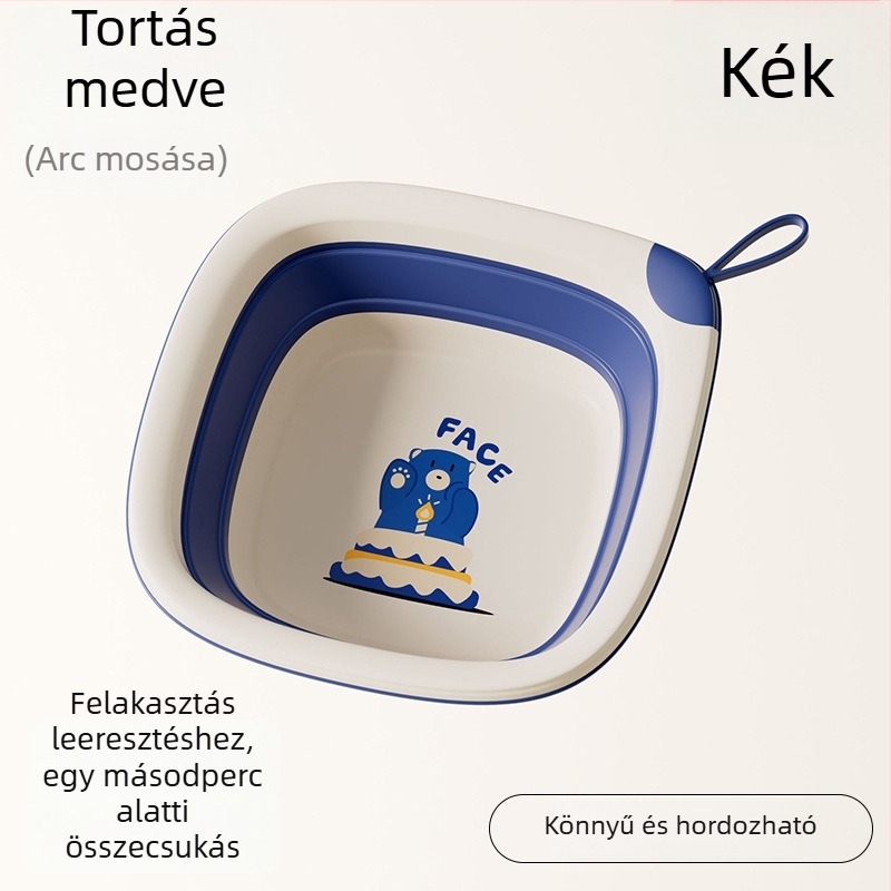 Összecsukható babamossó tál, újszülötteknek, vastagított műanyagból, hordozható otthoni használatra
