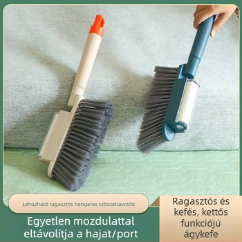2-in-1 ágynemű- és kanapé tisztító ecset, puha sörtékkel és szöszmentesítővel