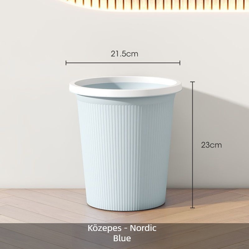21,5×23 cm kerek háztartási szemetes erősített nyomógyűrűvel