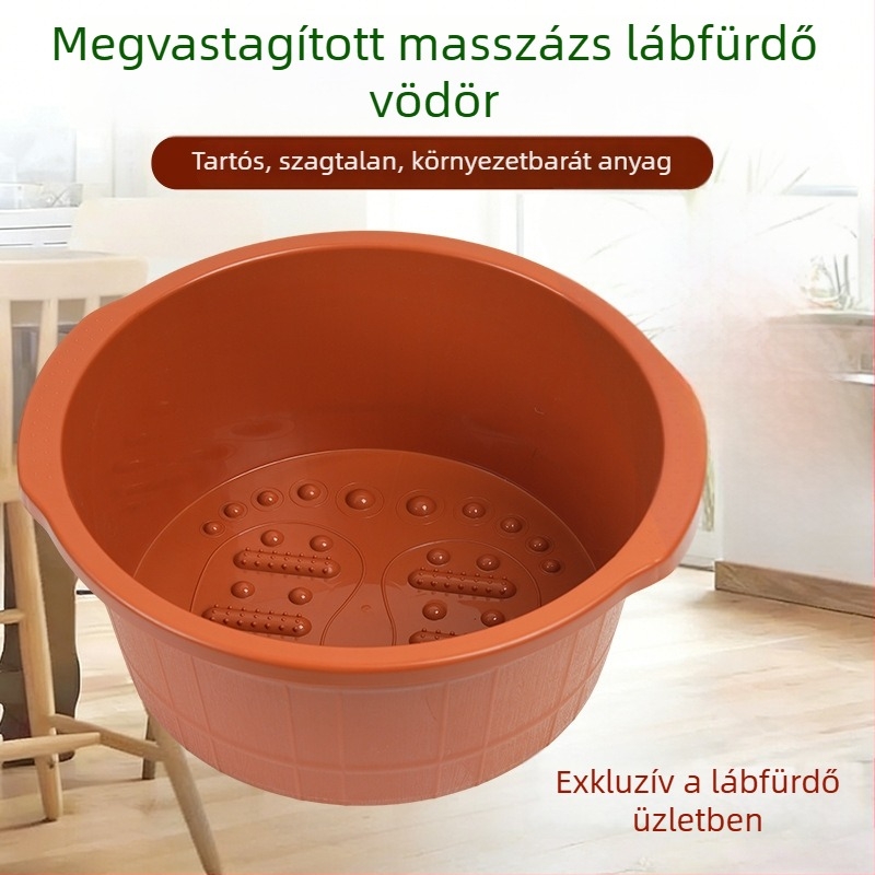 Műanyag lábáztató vödör, vastagított és magasított kivitel, masszázs funkcióval