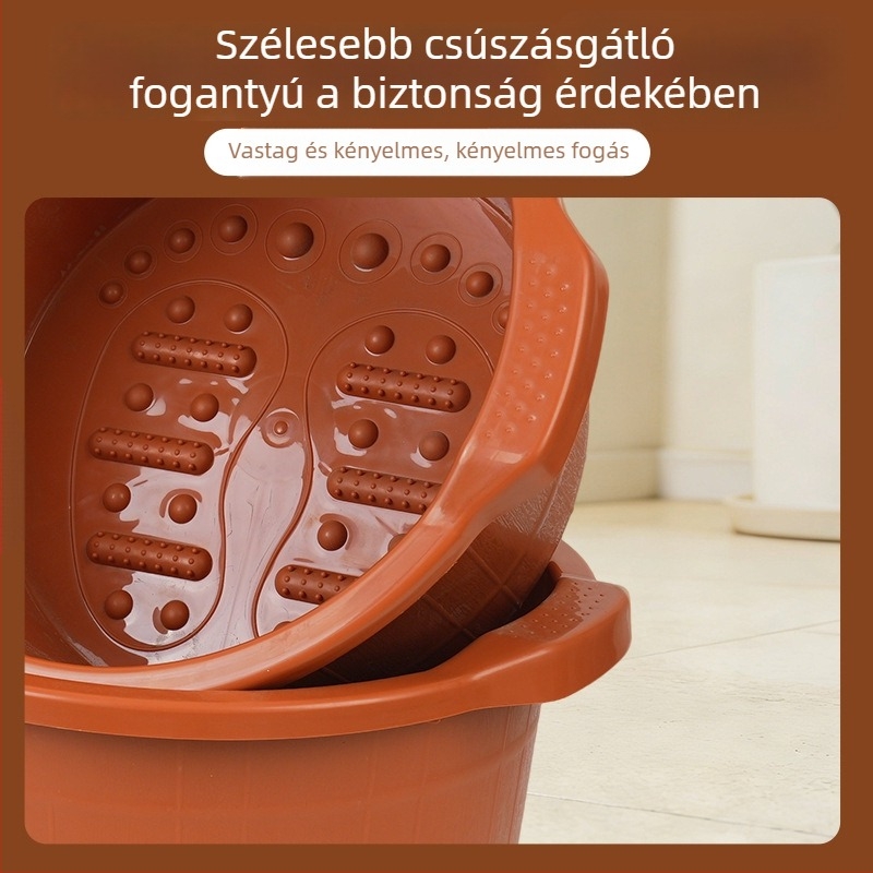 Műanyag lábáztató vödör, vastagított és magasított kivitel, masszázs funkcióval
