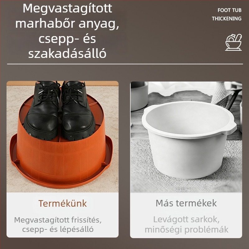 Műanyag lábáztató vödör, vastagított és magasított kivitel, masszázs funkcióval