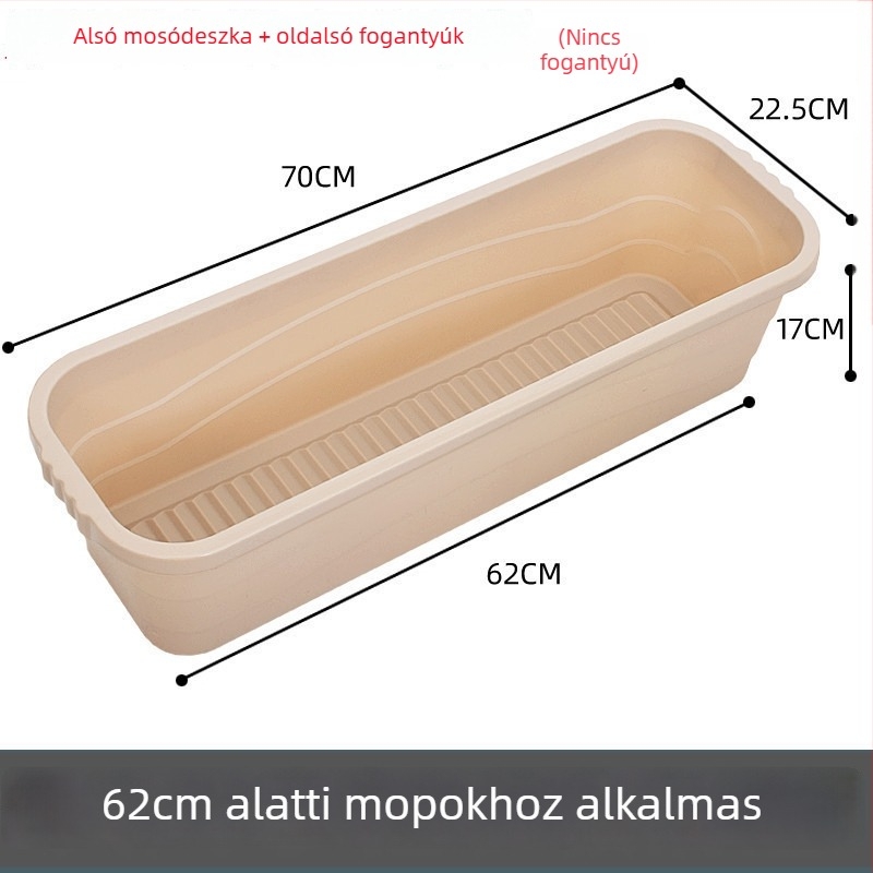 Kereskedelmi mop vödör, téglalap alakú, kerekekkel, megnövelt méret, háztartási használatra, öblítéshez