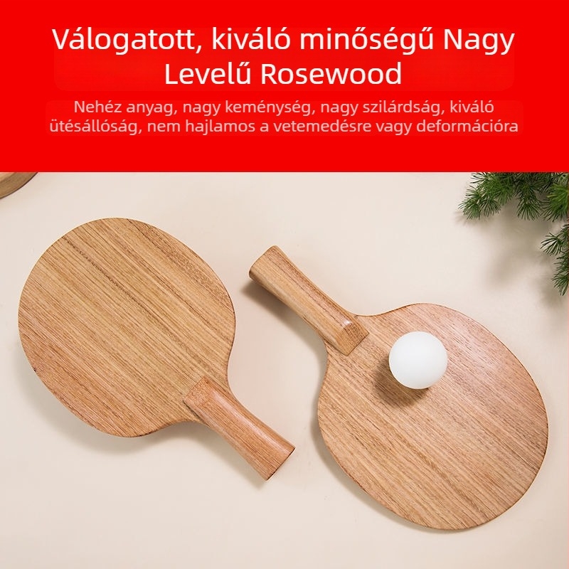 Szakmai szintű asztalitenisz penge — tömör rózsafa, egyrétegű kivitel, támadó játék.