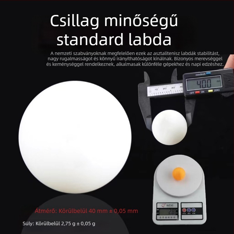 Egyedi 60 darabos ping-pong labda vödrös csomag, ABS új anyagból, edzéshez és versenyhez, nagy rugalmasság.