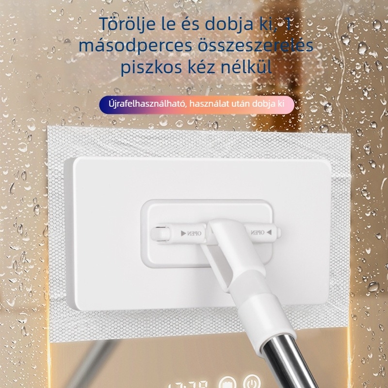 Kéz nélküli: egyérintéses, leválasztható automata klip nedves törlőkendők újrahasználatához, textil felmosó tartó