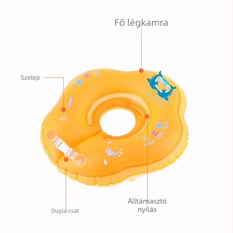 Új, vastagított bébi felfújható nyakgyűrű, anti megfordulás, úszógyűrű gyermekeknek