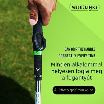 Személyre szabható golfütő markolat korrigáló edzéseszköz