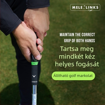 Személyre szabható golfütő markolat korrigáló edzéseszköz