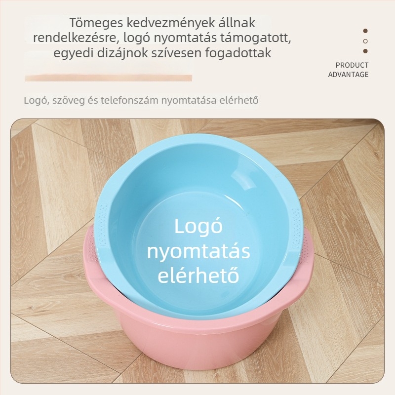 Kétfülű műanyag mosómedence arctisztításhoz, konyhai zöldségek mosásához és mosáshoz; többfunkciós medence felnőtteknek és babáknak.