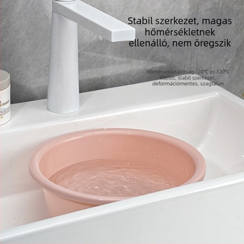 Vastagított műanyag mosóedény, nagy kapacitású, sokoldalú ruhákhoz, zöldségekhez, lábfürdőhöz és fürdéshez