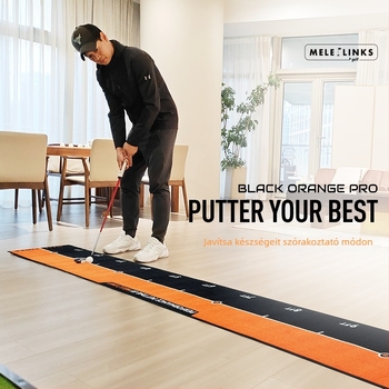 MELELINKS 3,6 m golf putter matt – beltéri putting-edző és zöld pad