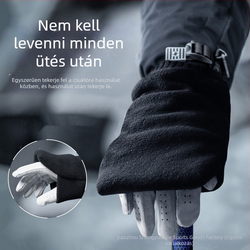 Téli golf kesztyűk, melegek és szélállóak velúrbéléssel, uniszex sportkesztyűk golfhoz, kültéri használatra