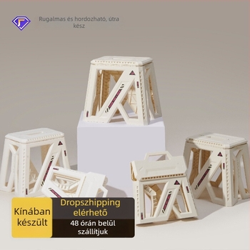 Összecsukható műanyag szék otthonra és szabadban, hordozható tároló székkel, 18 L kapacitással
