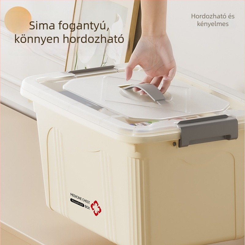 Nagy kapacitású hordozható otthoni elsősegély-készlet nyolc rekesszel